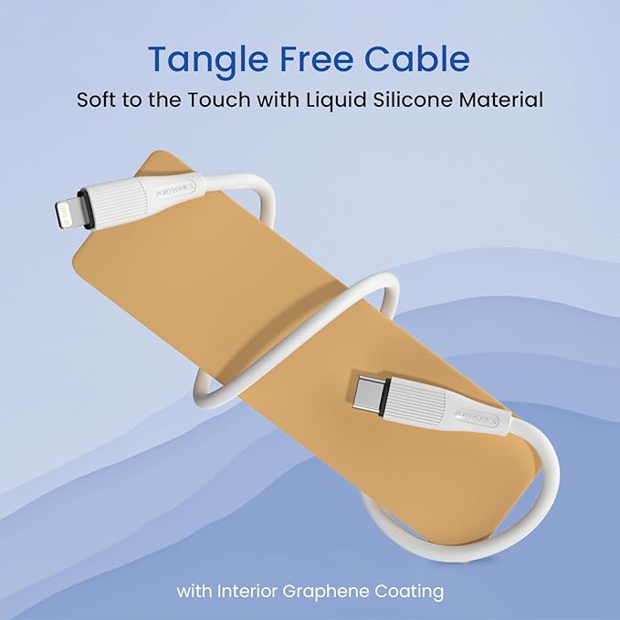 Portronics Silklink 20W Type-C to 8 Pin Fast charging Cable for Lightning - 1