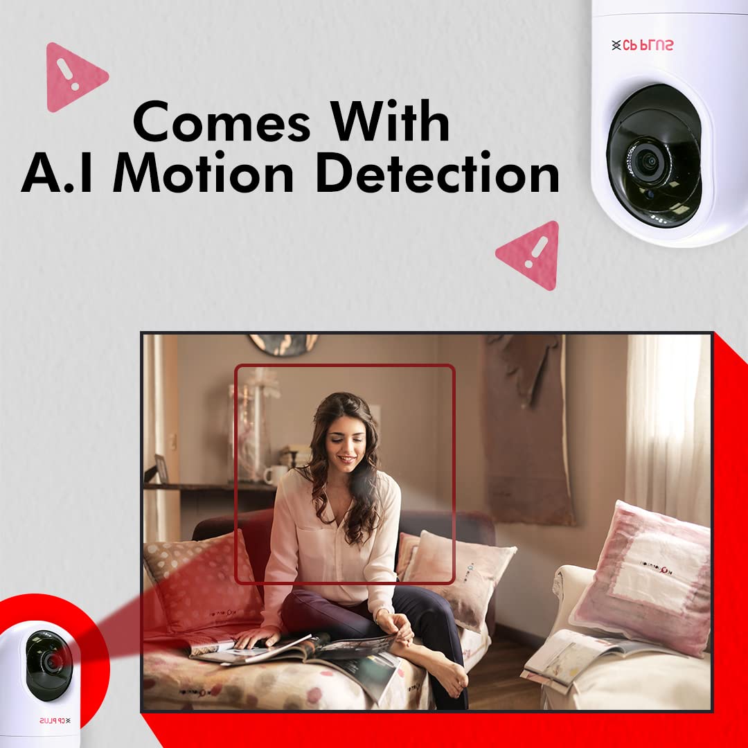 CP PLUS 2 MP Wi-Fi PT Camera. 15 Mtr. Full HD Video Camera with 360 Degree (CP-E24A) - 3