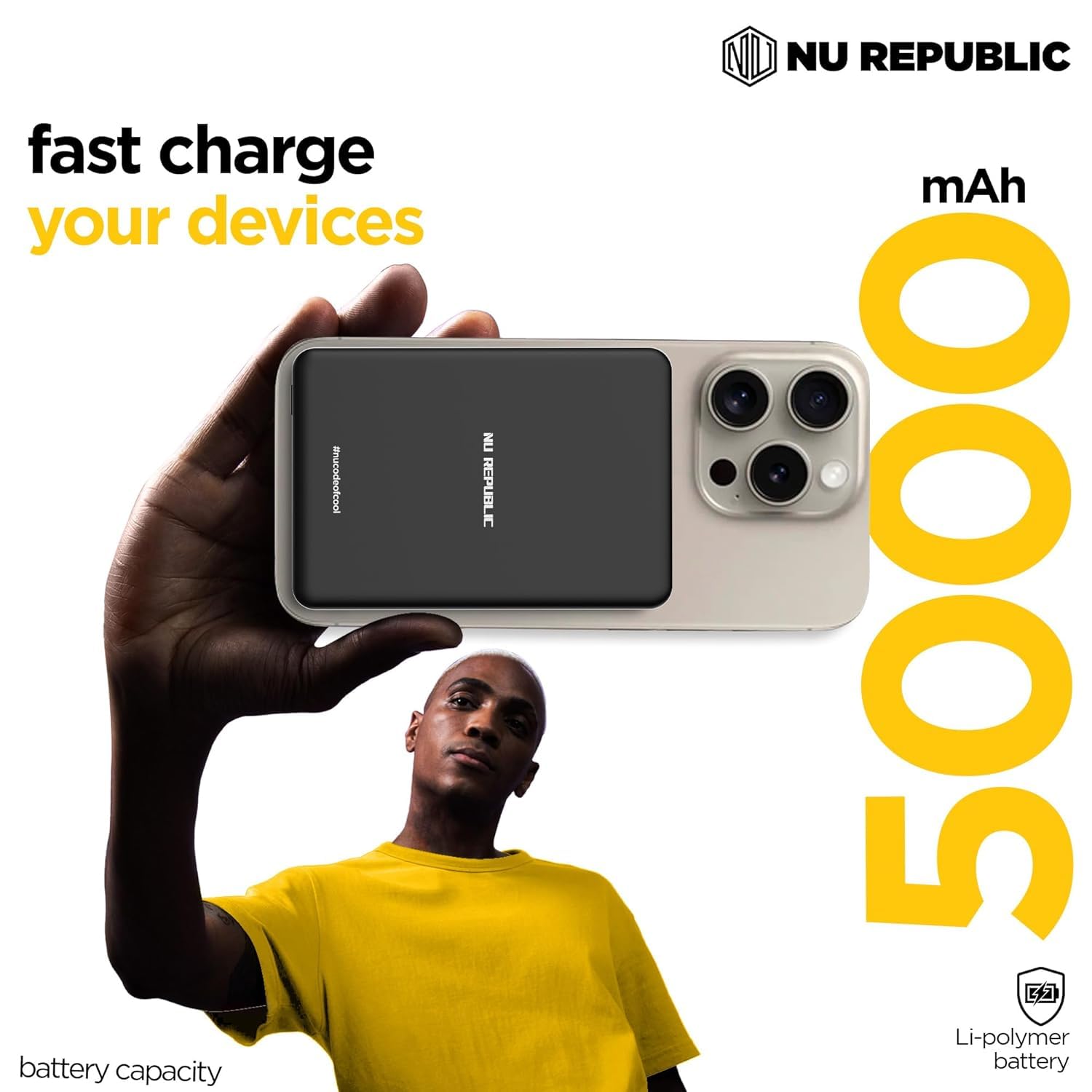 Nu Republic Powerpop X1 5000mAh Ultra Slim Power Bank - 3