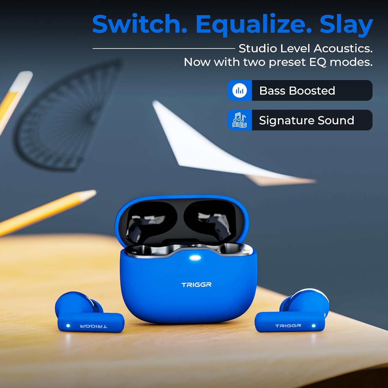 TRIGGR Apex S2 Wireless Bluetooth Headphones with 60H Playtime, 360° Spatial Sound, Quad Mic - 3