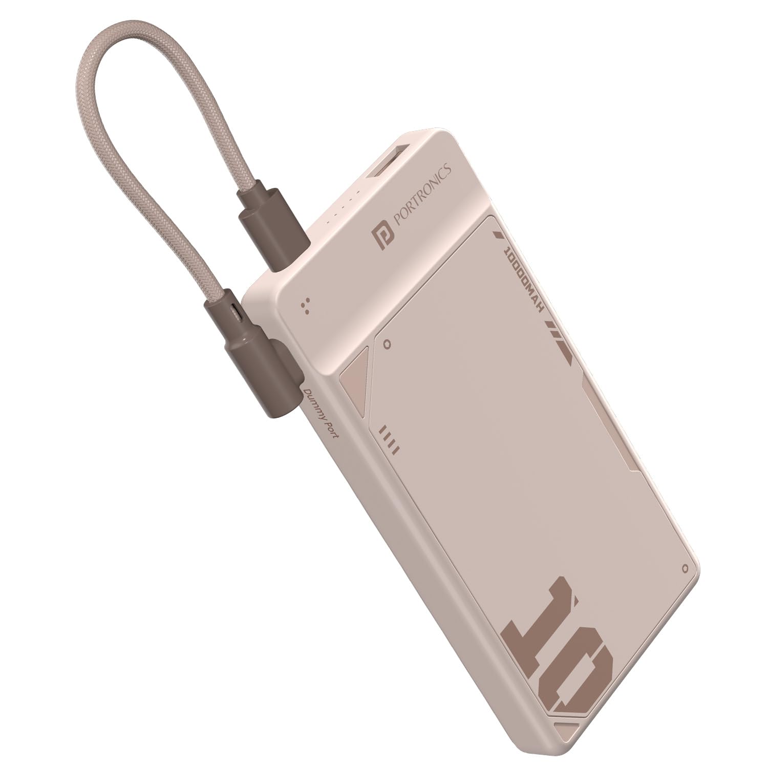 Portronics Luxcell Uno 10K 10000 mAh 22.5W Fast Charging Power Bank with Detachable Type C Cable - 0
