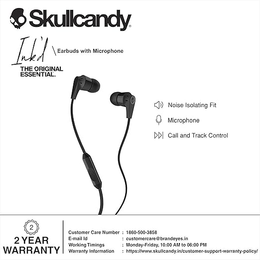 Skullcandy Inkd Plus Wired in-Earphone with Mic - 1