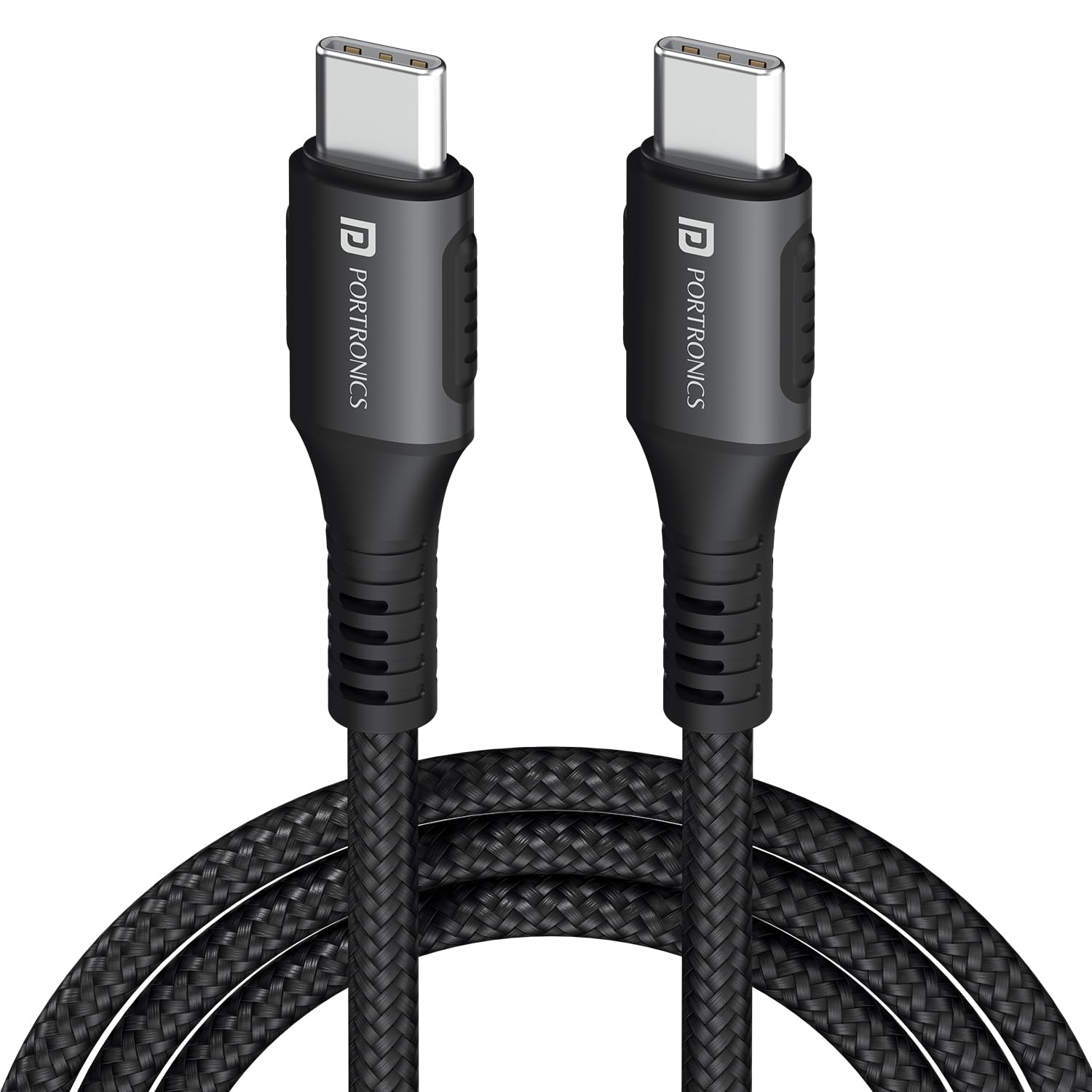 Portronics Konnect 240C 2M Long 240W Futuristic Type C Fast Charging Cable - 0