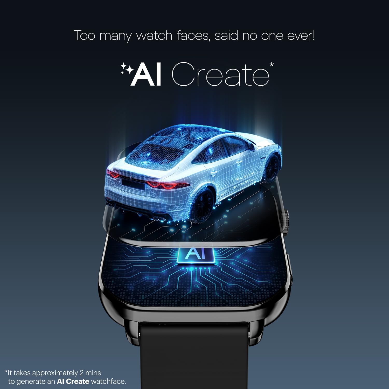 Noise Pulse 4 Max Smart Watch with AI Create (India'a 1st Ever with Unlimited Watch - 1