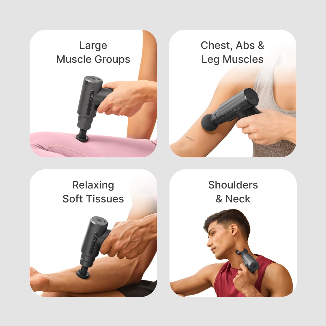 Cult Volt Silicone head, Pain Relief, Deep Tissue Full body gun Massager - 2