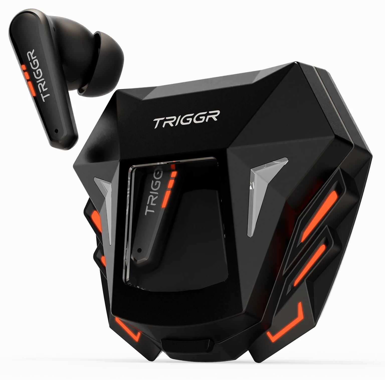 TRIGGR Raptor 30ms Low Latency, Rapid Pairing, 4 Mic ENC, Spaceship Design, 50H Battery Bluetooth Headset - 0