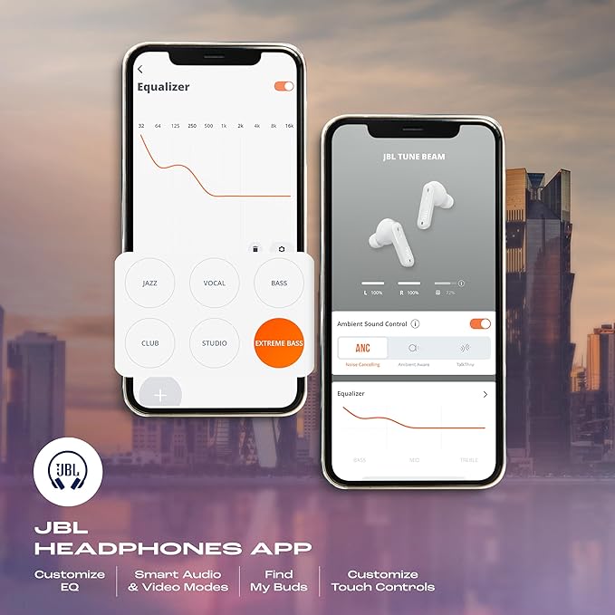 JBL Tune Beam In Ear Wireless TWS Earbuds with Mic, ANC Earbuds, Customized Extra Bass with Headphones App - 3