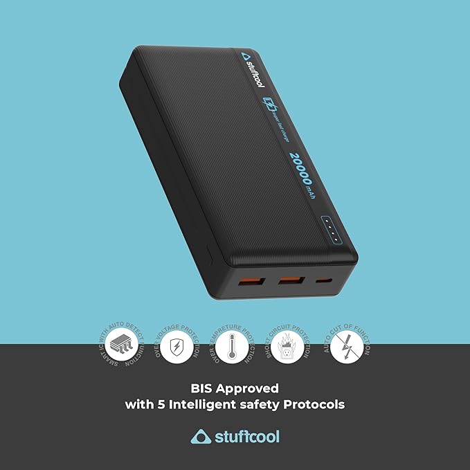 Stuffcool Major plus 20000mAh 22.5W PD PPS Powerbank - 1
