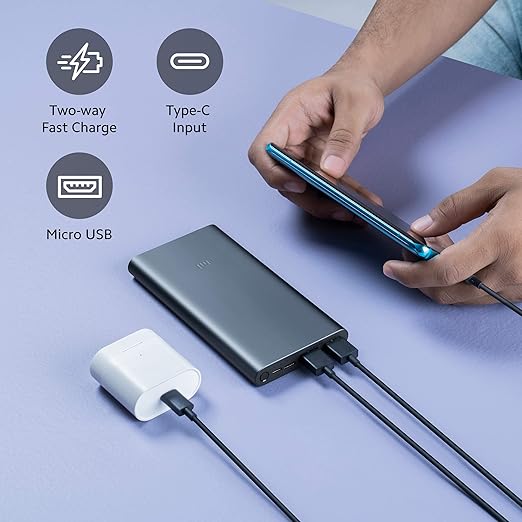 Mi 10000mAH Li-Polymer Power Bank 3i with 18W Fast Charging - 1
