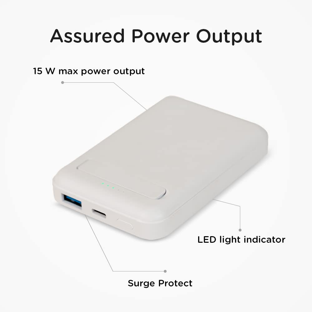 Qubo MagZap X1 Power Bank from Hero Group 5000mAh Magnetic Magsafe Wireless, 15W Wireless - 2