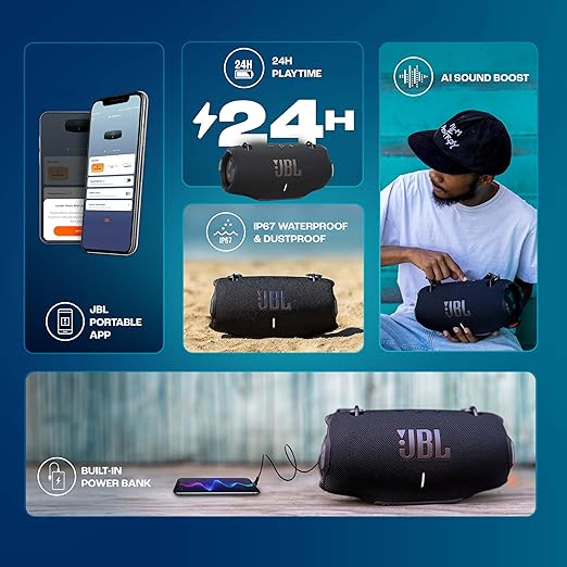 JBL Xtreme 4 Portable Bluetooth Speaker, ProSound with Powerful Bass Radiators, AI Sound Boost - 2