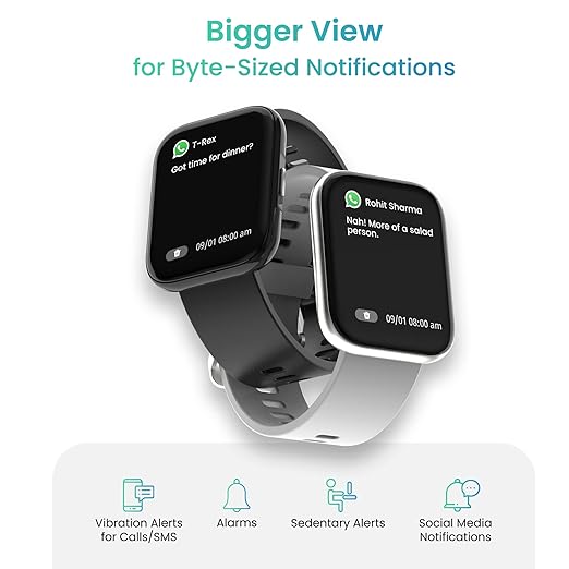 TAGG Verve MAX Smartwatch 1.78'' Large Hi-Res Display Waterproof || Heart-Rate, Blood Oxygen & BP Monitor || in-App GPS, Calculator and Games || - 3