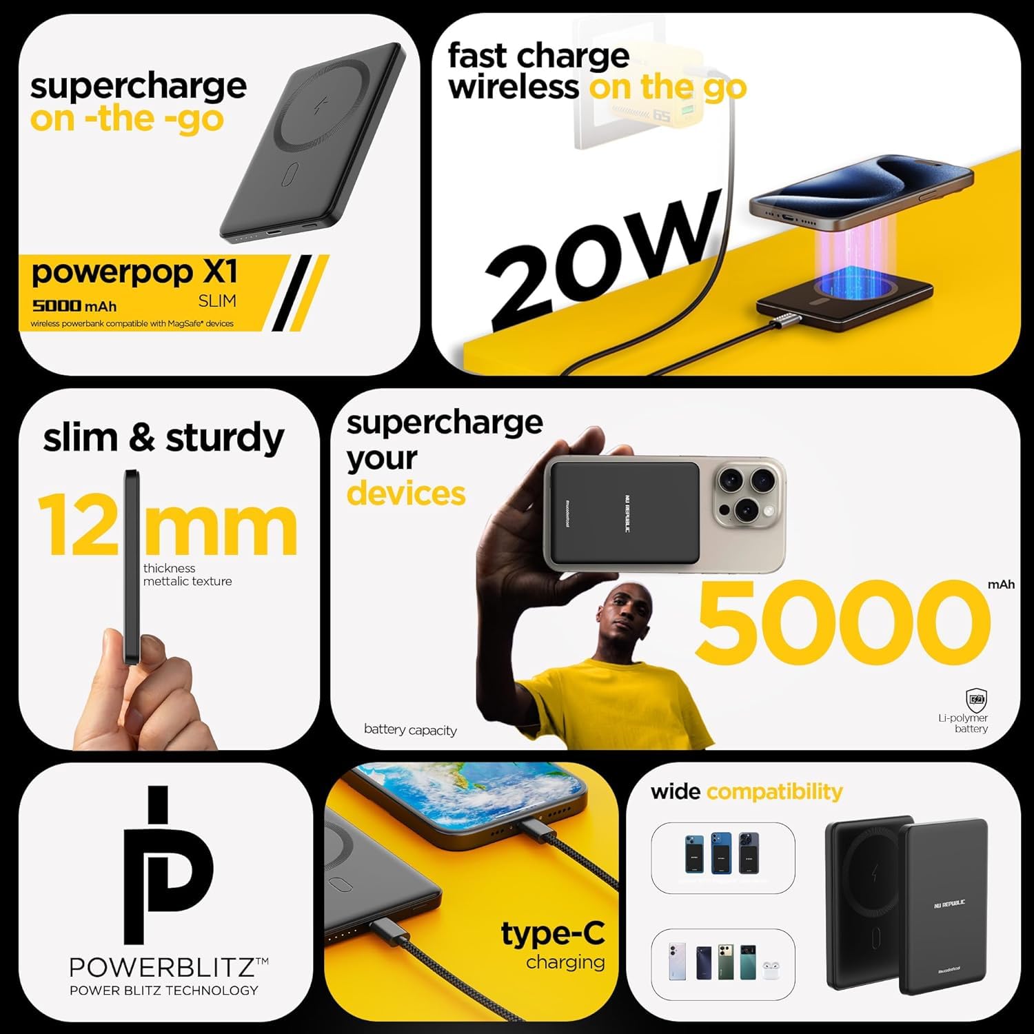 Nu Republic Powerpop X1 5000mAh Ultra Slim Power Bank - 2