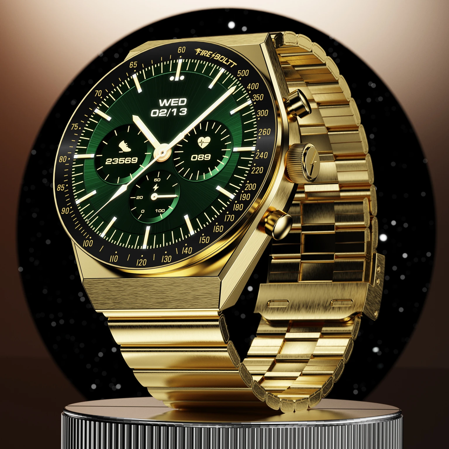 Fire Boltt Spacewatch with 1.4 inch AMOLED Display | Bluetooth Calling | Health Monitoring | Multiple Sports Modes - 0