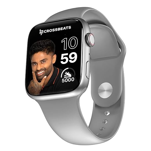 CrossBeats Ignite S5 1.96" with 368x448 Pixels BT Calling 100+ Sports Mode 500+ Watch Faces Smartwatch - 0