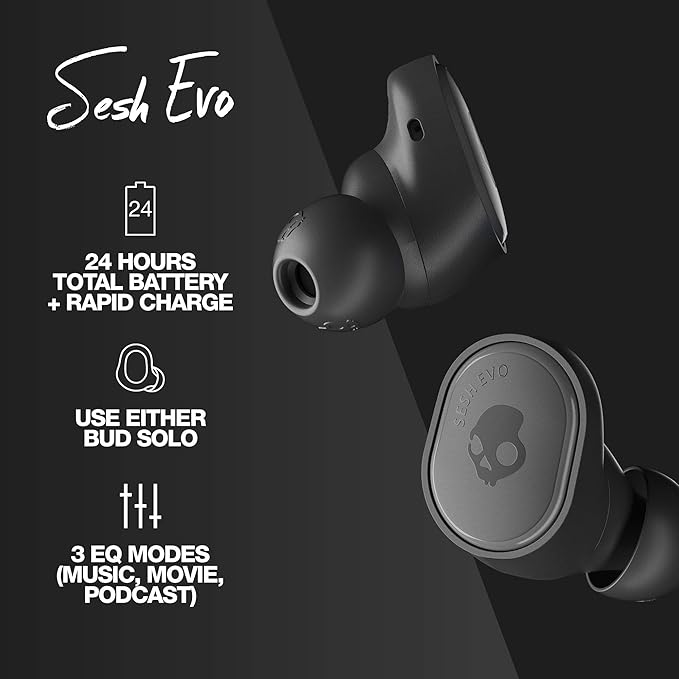 Skullcandy Sesh Evo Truly Wireless Bluetooth in Ear Earbuds with Mic - 2