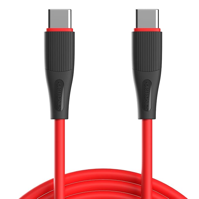 Portronics Silklink 60W PD Type-C to Type C Fast charging Cable - 0