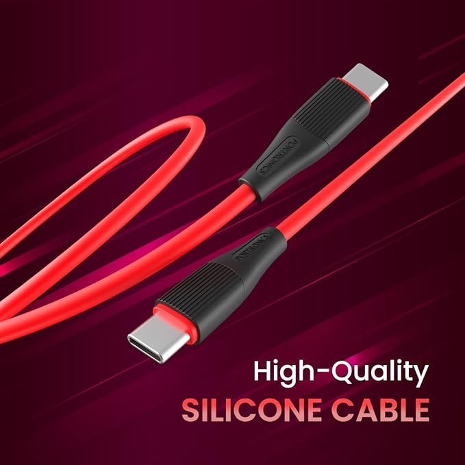 Portronics Silklink 60W PD Type-C to Type C Fast charging Cable - 1
