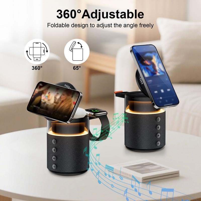 Humble® 5-in-1 Magnetic Wireless Charger with Bluetooth Speaker | Mag-Safe Charging Dock - 1
