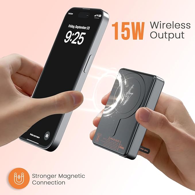 Portronics Chyro 10000mAh 15W Magnetic Wireless Fast Charging Powerbank with MagSafe Mobile Stand - 1