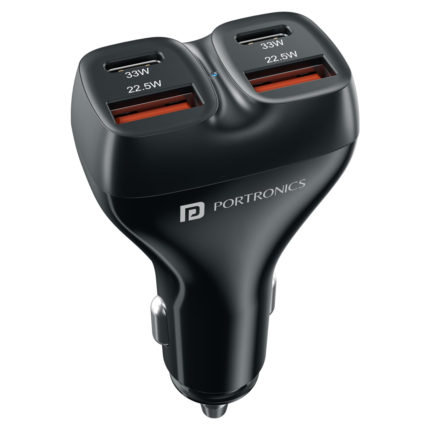 Portronics Car Power Quard 111W Car Charger, 4 Ports Fast Car Charger - 0