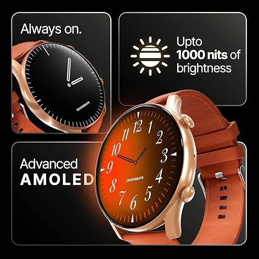 CrossBeats Apex Regal 1.4 AMOLED SmartWatch with Bluetooth Calling, Metal Body, Fast Charge Smartwatch - 1