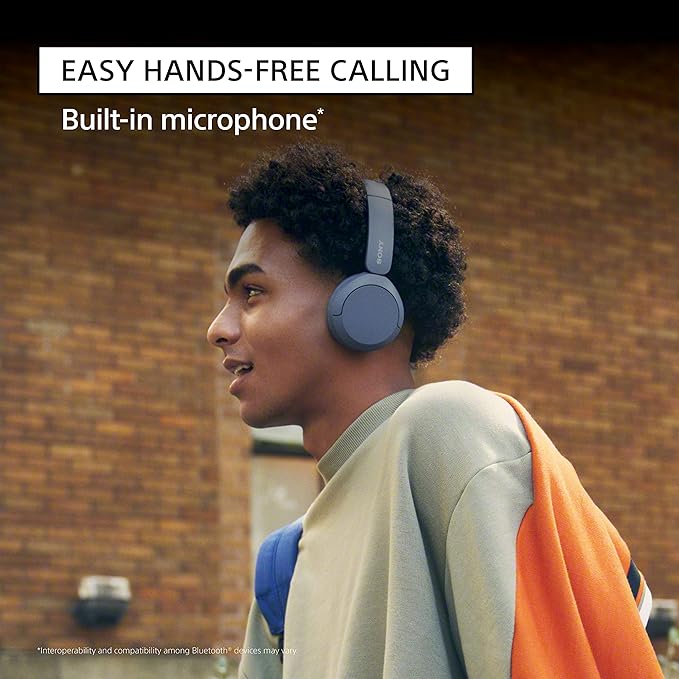 Sony WH-CH520 (seal pack) Wireless On-Ear Bluetooth Headphones with Mic, Upto 50 Hours Playtime, DSEE Upscale, Multipoint Connectivity/Dual Pairing,Voice Assistant App Support for Mobile Phones - 2