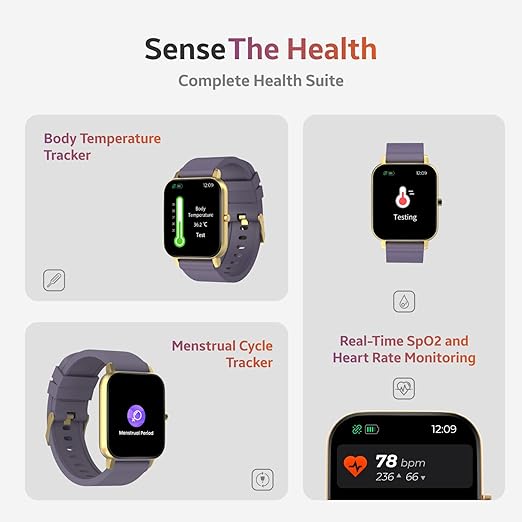 TAGG Verve Sense Smartwatch with 1.70'' Large Display, Real SPO2, and Real-Time Heart Rate Tracking - 3