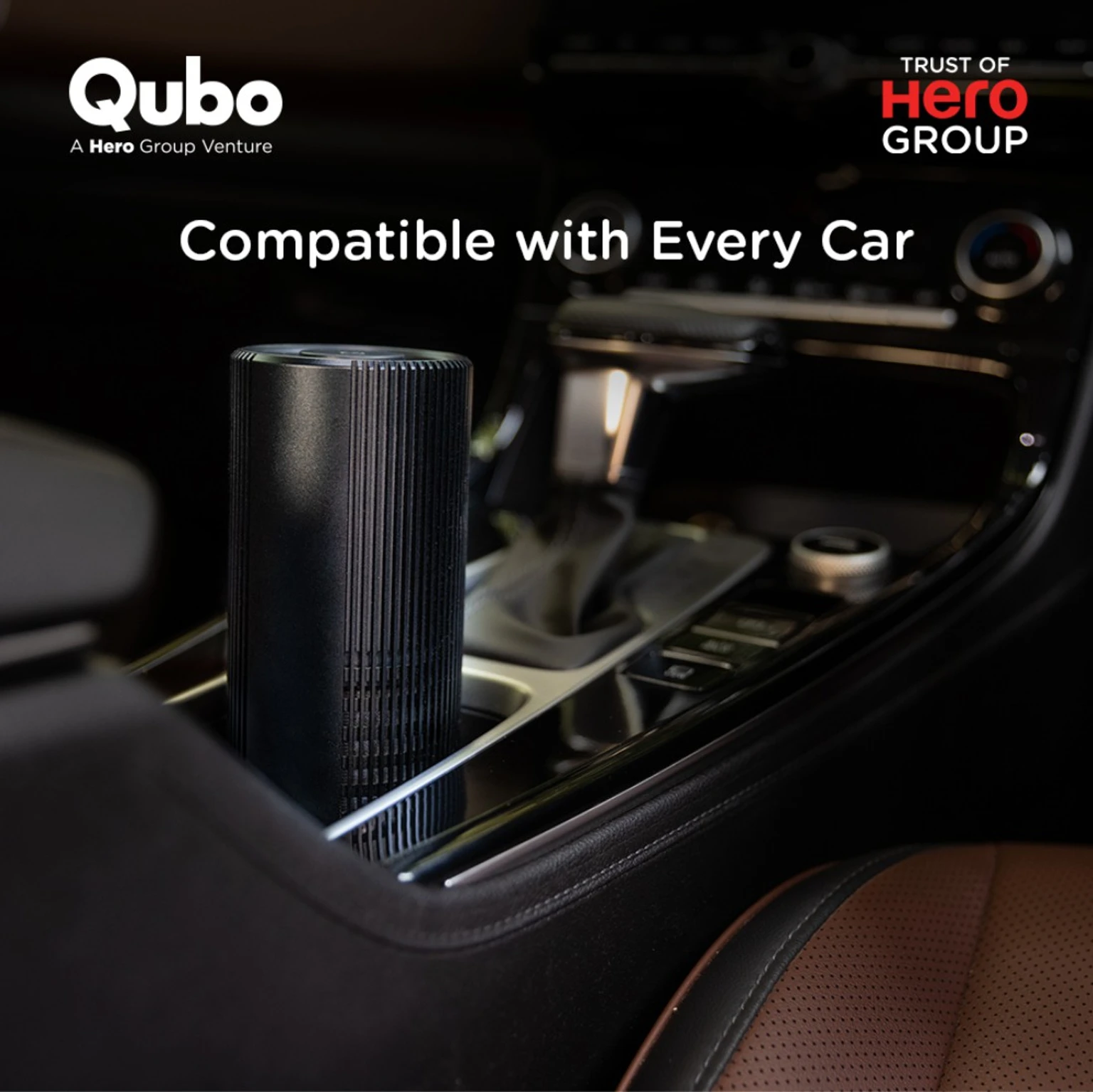 Qubo Car Air Purifier from Hero Group | 3-Layer Filtration | Smart Ionizer Function - 2