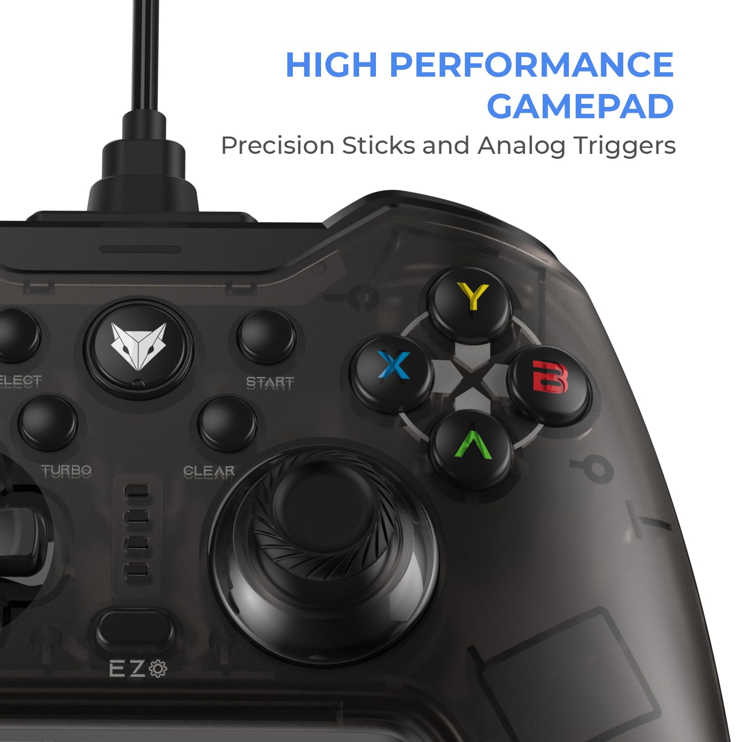 EvoFox Elite X Wired Gaming Controller for PC with 2 Programmable, Adjustable Dual Vibration Motors - 1