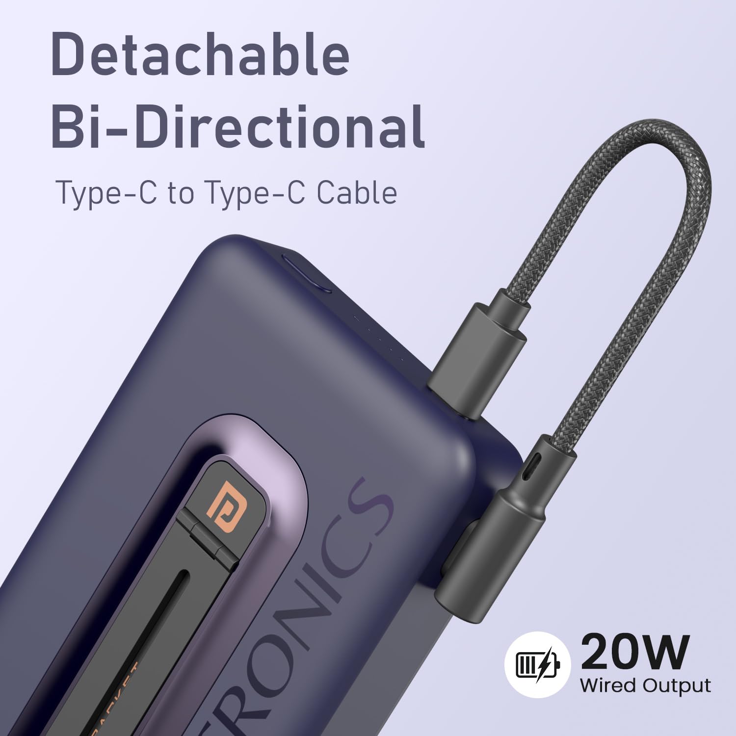 Portronics Revvo 15W Magsafe Wireless Powerbank 10000mAh Fast Charging Powerbank - 1