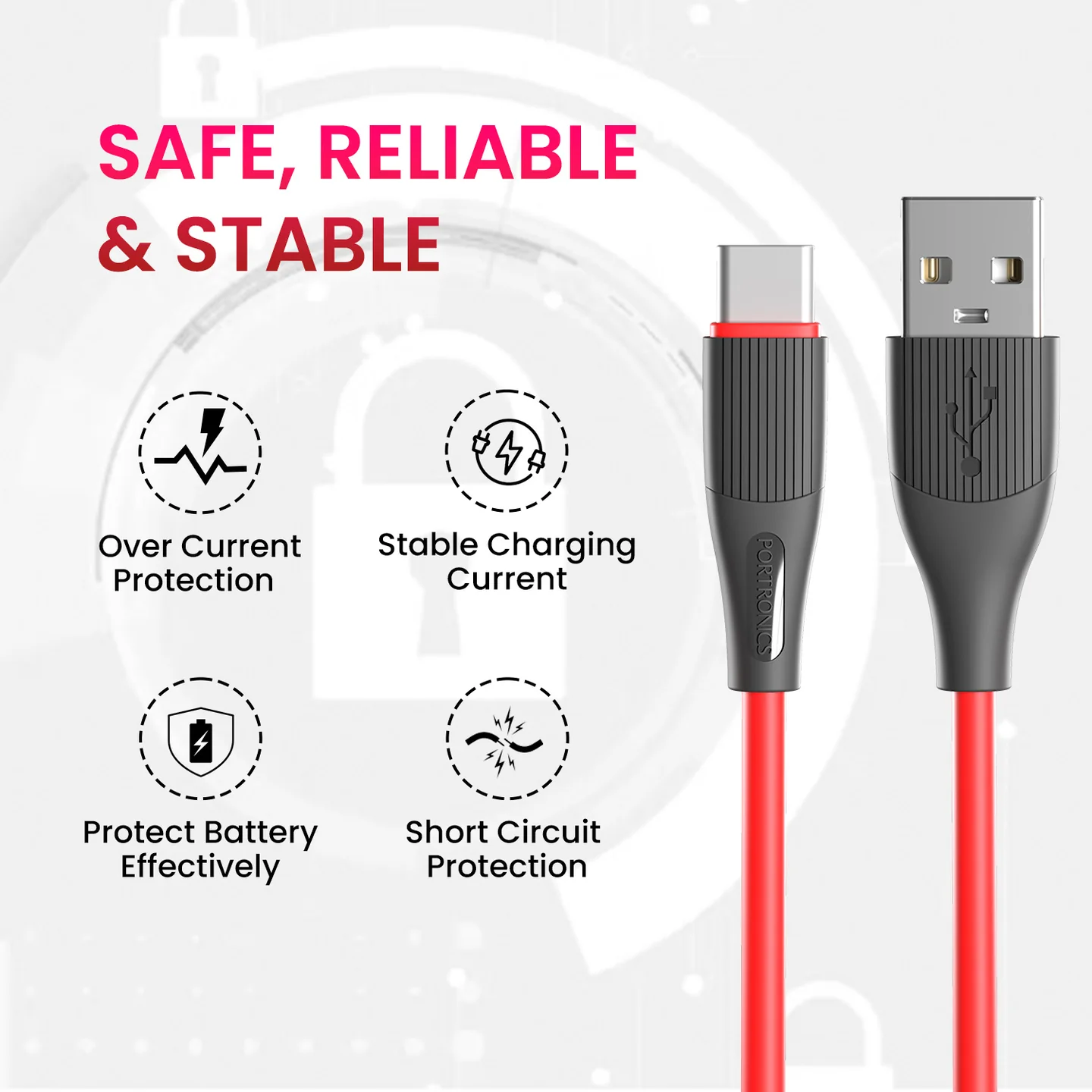 Portronics Silklink 3A USB to Type C Fast charging - 2