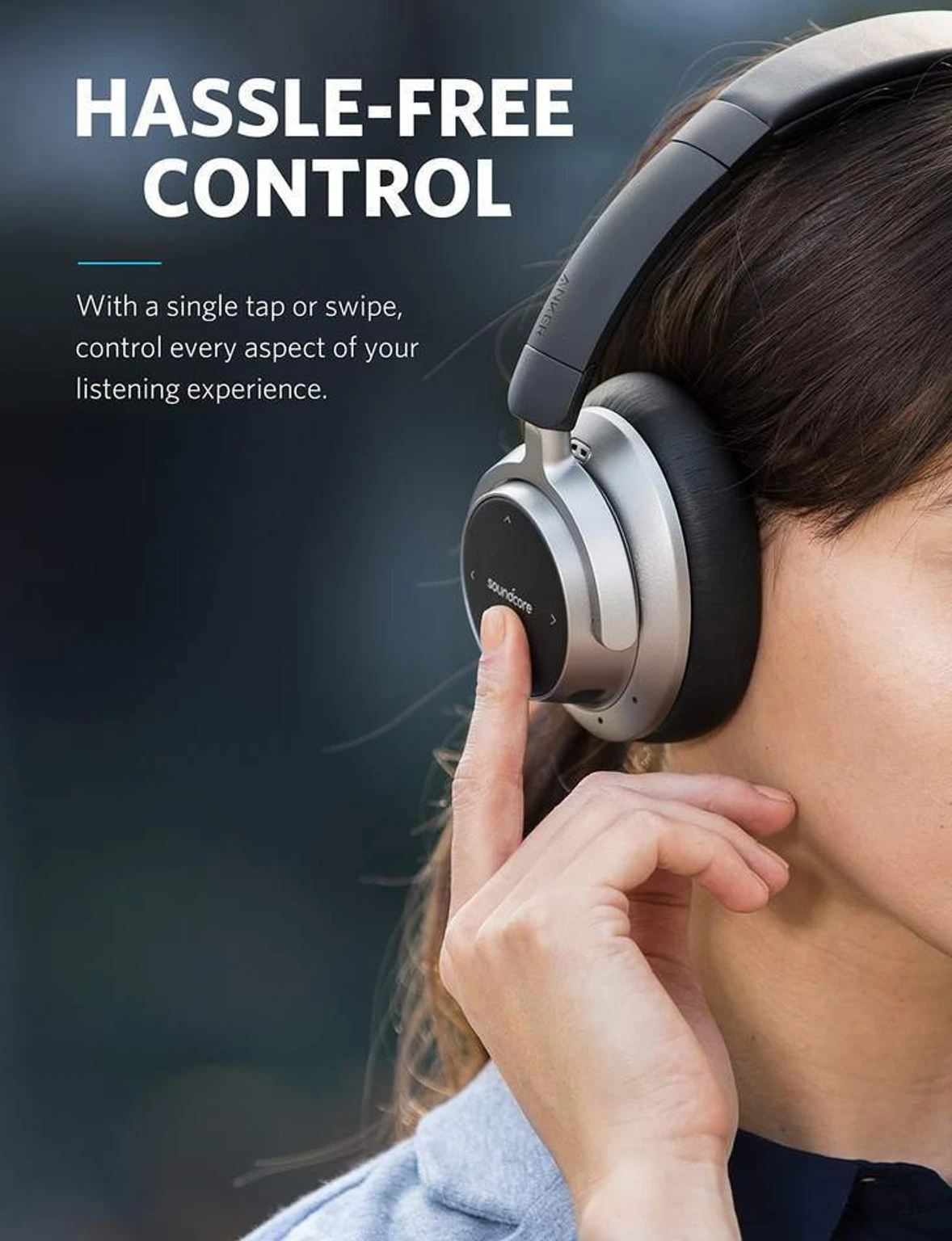 Soundcore Space Active noise cancellation enabled Bluetooth Headset - 2