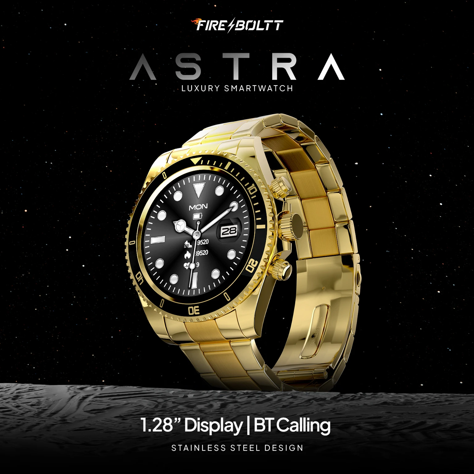 Fire-Boltt Astra Luxury Stainless Steel Smart Watch, Bluetooth Calling - 1