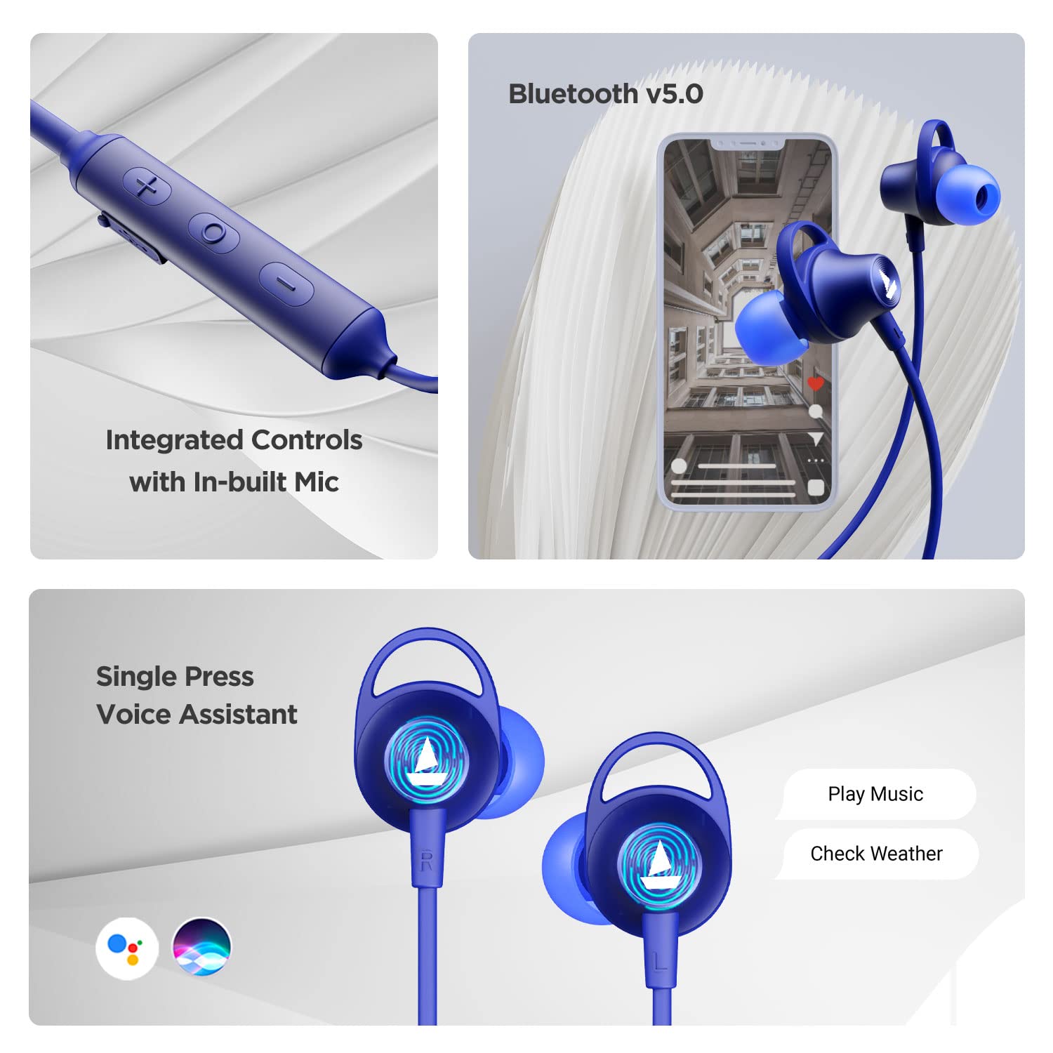 boAt Rockerz 245v2 Bluetooth Wireless in Ear Earphones with, 12mm Drivers, IPX5, Magnetic - 3