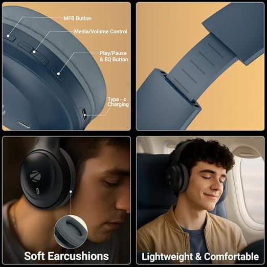 ZEBRONICS Zeb Paradise Neo 40mm Drivers Up to 50h - 2