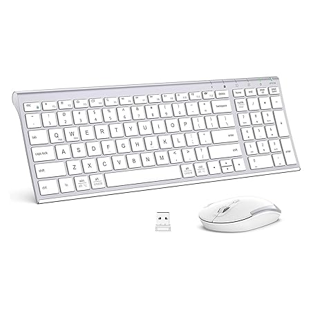 iClever Wireless Keyboard & Mouse Combo GK03-2.4G Portable Wireless Keyboard Mouse with Rechargeable Battery - 0