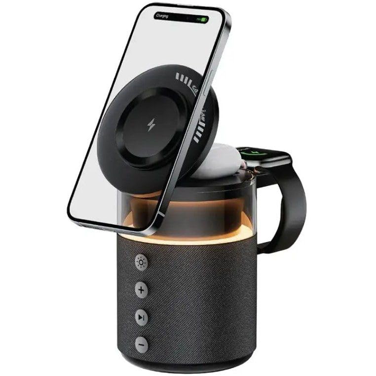 Humble® 5-in-1 Magnetic Wireless Charger with Bluetooth Speaker | Mag-Safe Charging Dock - 0