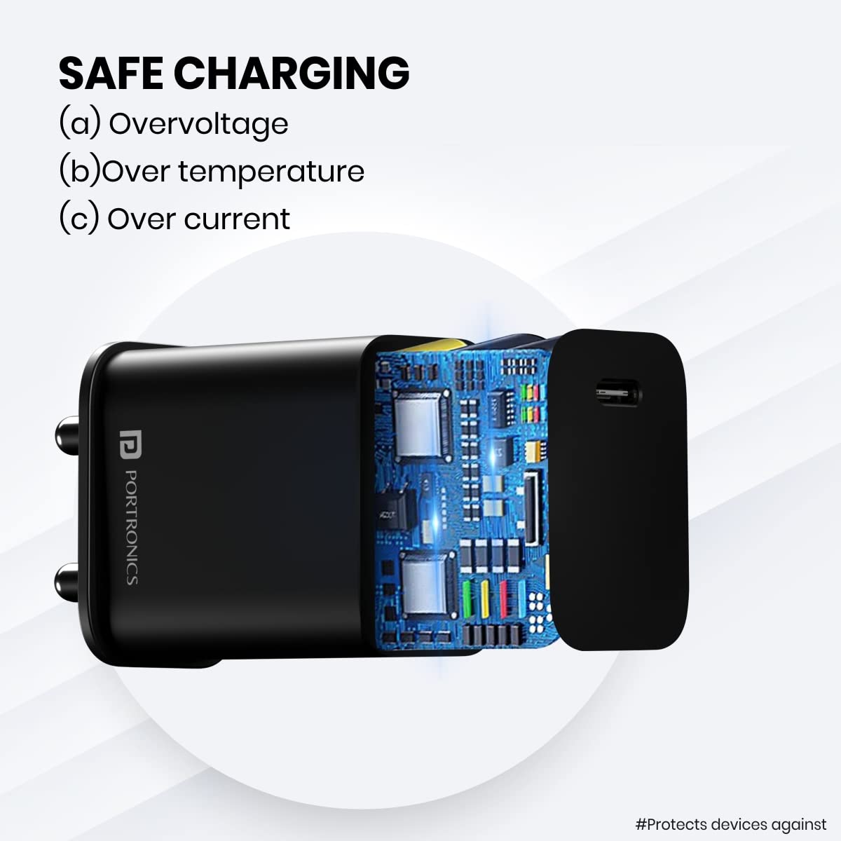Portronics Adapto 20C Type C 20w Adapter - 1