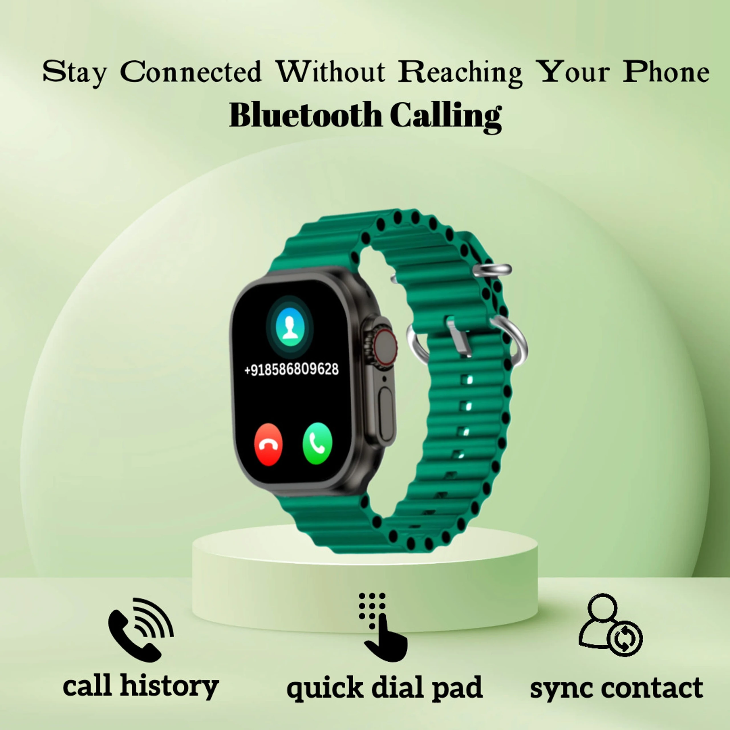 SHOPEVOLVES Nextfit Hello Pro 2.01" HD Display,BT Call,Working Crown,600 Nits,Mettalic Dial Smartwatch - 1