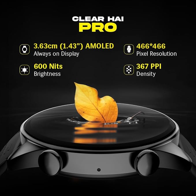lava Prowatch X, 1.43" AMOLED, Body Energy, HRV, VO2 Max, Gorilla Glass 3, In-built GPS & ABC Smartwatch - 2