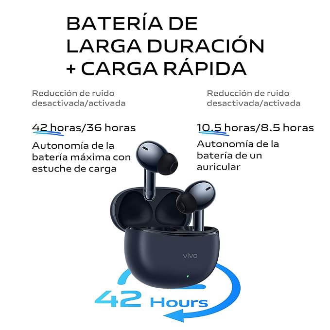 vivo TWS 3e, Wireless Bluetooth Headphones, ANC, Noise Cancelling, 42H Battery - 3