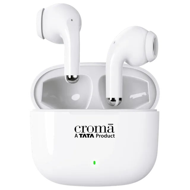 Croma IN 101 TWS Earbuds with Passive Noise Cancellation IPX4 Water Resistant, 28 Hours Playback - 0