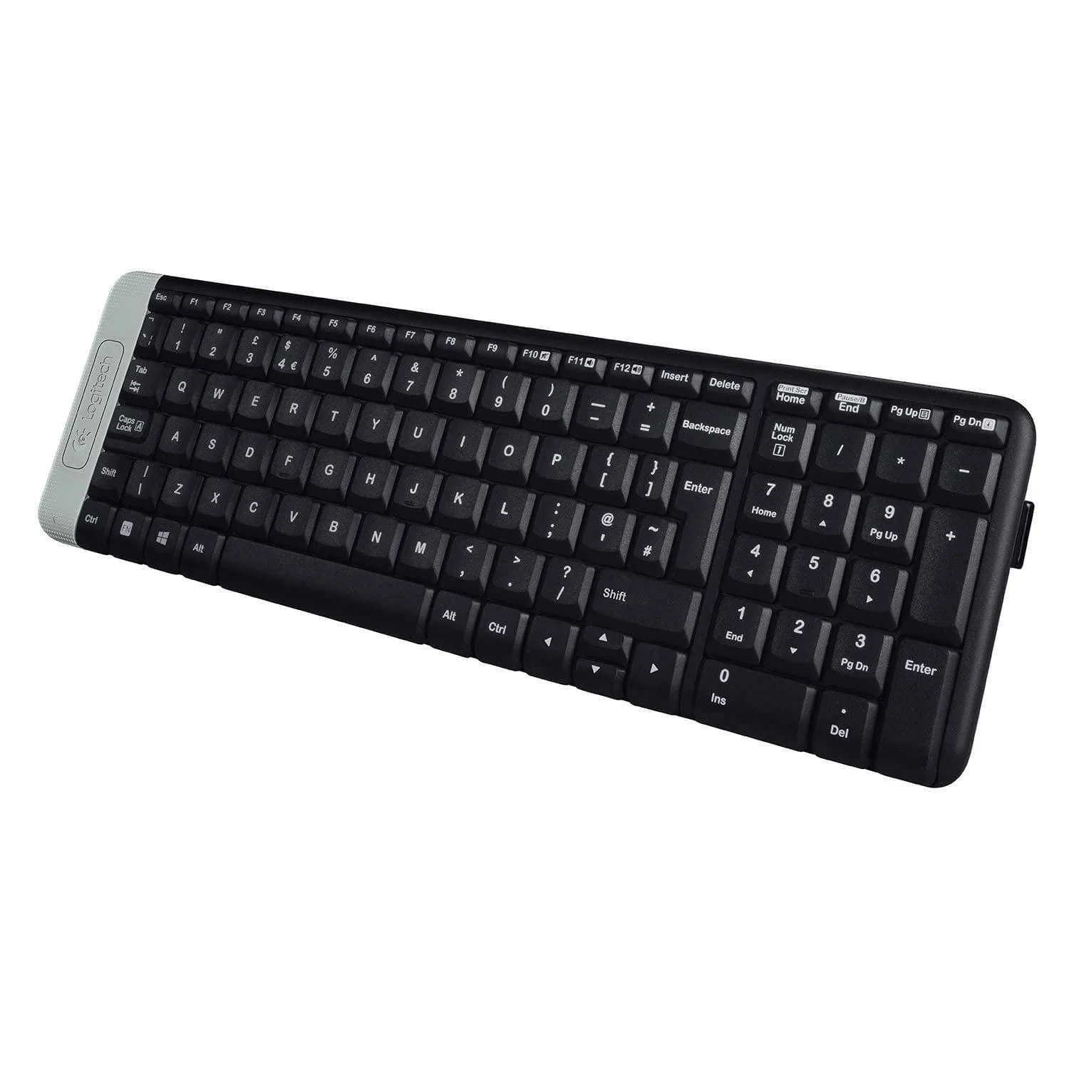Logitech K230 Compact Wireless Keyboard for Windows, 2.4GHz Wireless with USB Unifying Receiver, Space-Saving Design, 2-Year Battery Life - 0