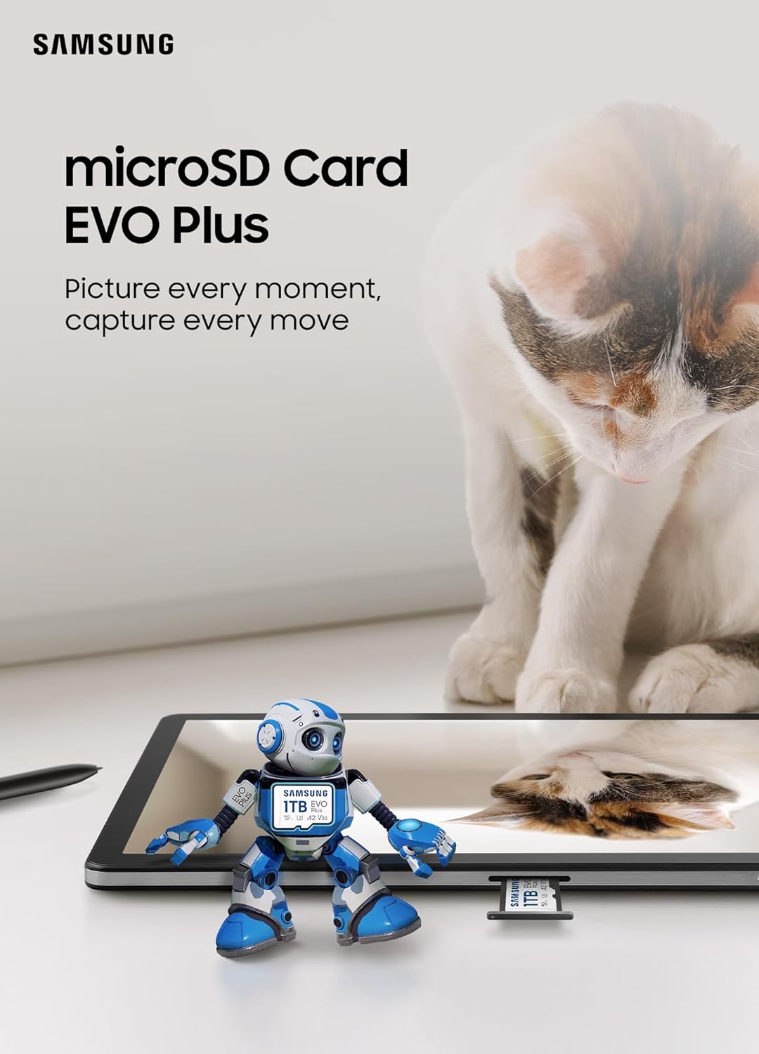 SAMSUNG EVO Plus 256GB Micro w/SD Adaptor SDXC, Up-to 160MB/s, Expanded Storage - 1