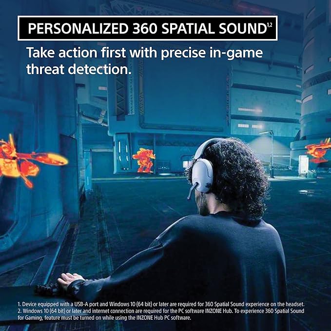 Sony INZONE H3, MDR-G300 Wired Gaming Headset, Over-Ear Headphones with 360 Spatial Sound - 2