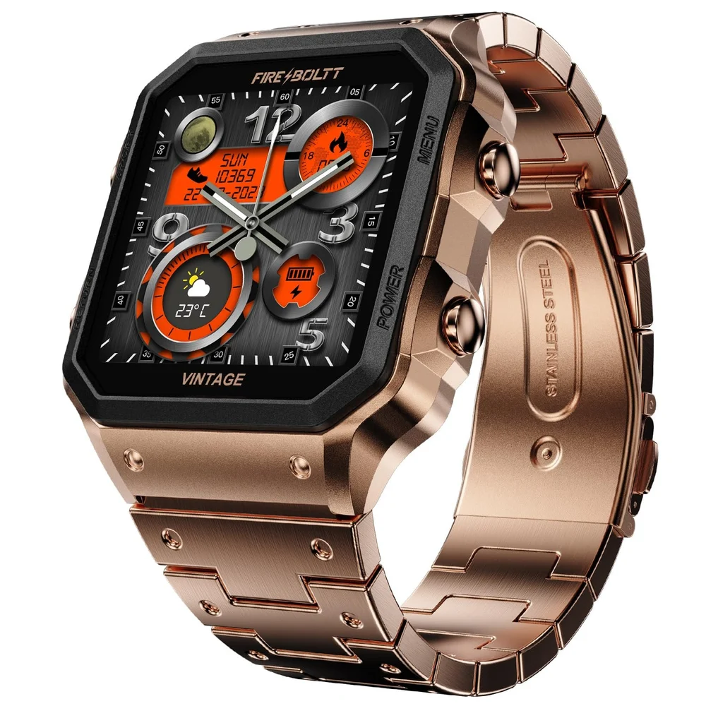 Fire-Boltt Vintage Smartwatch, Stainless Steel Design, Bluetooth Calling - 6