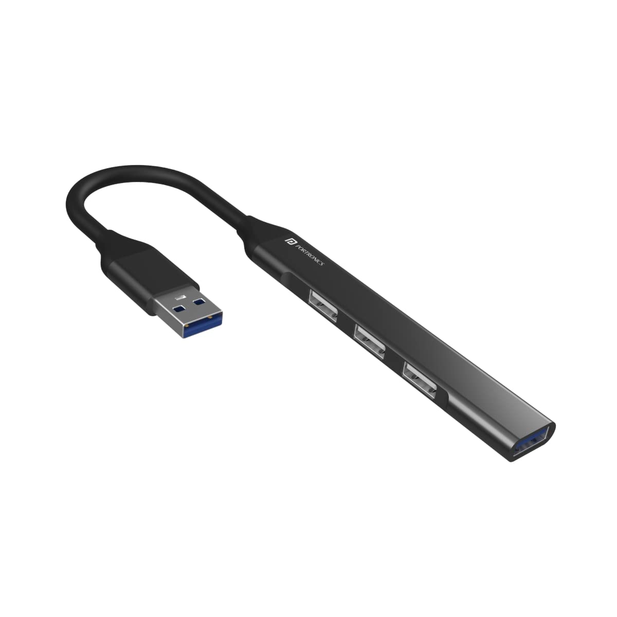 Portronics MPORT 31 4 Ports USB Hub (USB A to 4 USB-A Ports 4 in 1 Connector USB HUB - 0