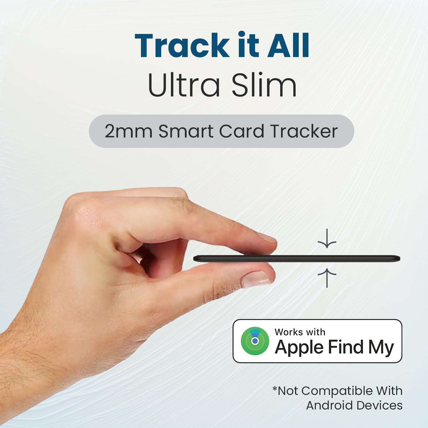 Portronics Cardfinder Item Finder with Rechargeable Battery,Only iOS Compatible with Apple Find My App - 1