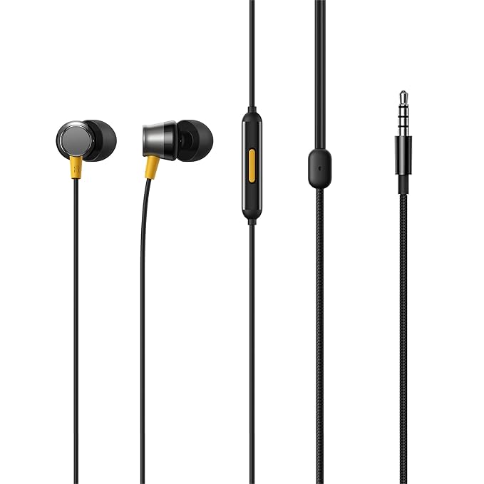 realme Buds 3 Wired Earphone with 3.5 Jack, HD Microphone and Tangle-free Cable Wired - 0